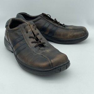 Skechers SN 4400 Men's Size 8.5 Brown Leather Casual Lace Up Shoes